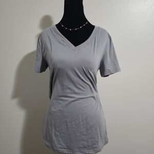 Classic Gray V-Neck Women's Tee